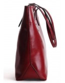 Фотография Красная кожаная женская удобная сумка GR-8098R