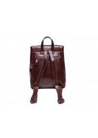 Бордовый женский рюкзак кожаный GR-8325B