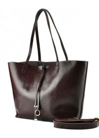 Женская кожаная сумка бордово-коричневого цвета GR-8360B