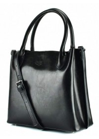 Женская кожаная сумка черного цвета GR-837A