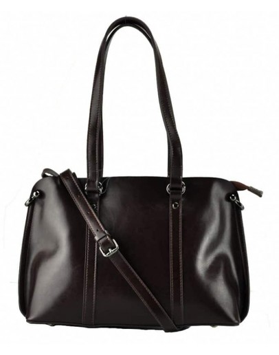 Фотография Кожаная коричневая женская сумка GR-839B
