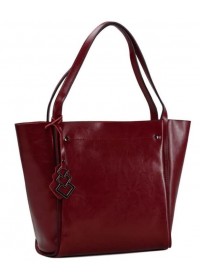 Кожаная красная женская сумка GR-8813R