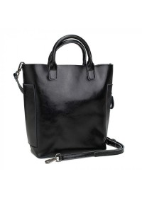 Черная женская кожаная сумка GR-8848A