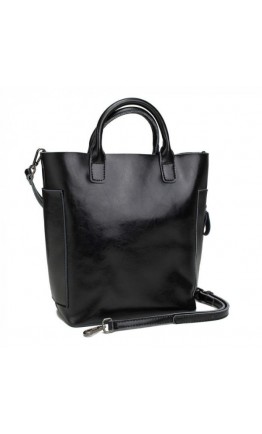 Черная женская кожаная сумка GR-8848A