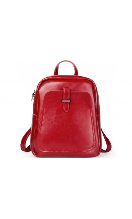Красный женский кожаный рюкзак GR-8860R