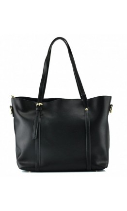 Кожаная черная женская деловая сумка GR3-172A