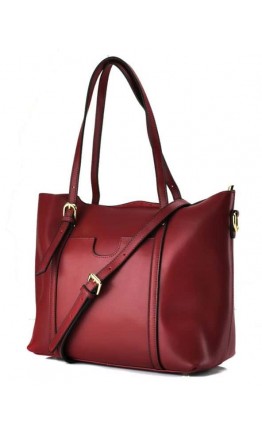 Женская красная кожаная деловая сумка GR3-172BO