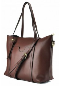 Женская коричневая кожаная деловая сумка GR3-172BR