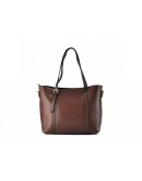 Фотография Женская коричневая кожаная деловая сумка GR3-172BR