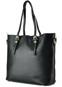 Кожаная сумка черного цвета для женщин GR3-173A