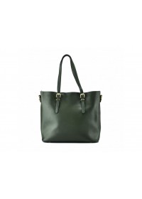 Кожаная женская деловая зеленая сумка GR3-173GR