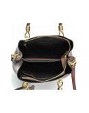 Фотография Женская кожаная коричневая небольшая сумка GR3-5015DB
