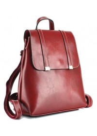Кожаный красный женский рюкзак GR3-6095R-BP