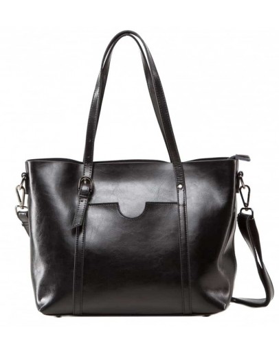 Фотография Женская сумка кожаная черного цвета GR3-6101A