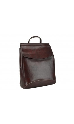 Кожаный коричневый женский рюкзак GR3-805B