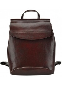 Кожаный коричневый женский рюкзак GR3-805B