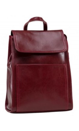 Красный кожаный женский рюкзак GR3-806R-BP