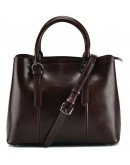 Фотография Темно-коричневая женская кожаная сумка GR3-857B