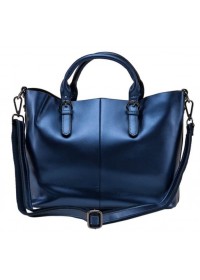 Синяя кожаная женская сумка GR3-8683BLM