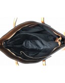 Фотография Женская кожаная сумка золотого цвета GR3-8687BGM