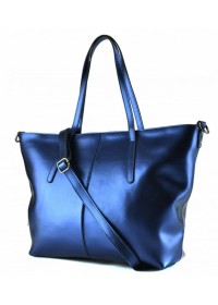 Кожаная женская сумка синего цвета GR3-8687BLM