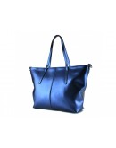 Фотография Кожаная женская сумка синего цвета GR3-8687BLM