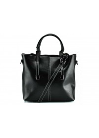 Женская черная удобная кожаная сумка GR3-872A