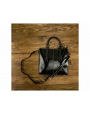 Фотография Женская черная удобная кожаная сумка GR3-872A