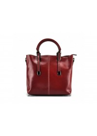 Красная кожаная женская деловая сумка GR3-872R