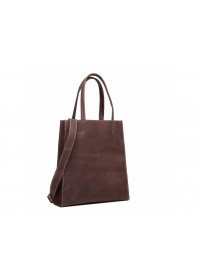 Кожаная женская темно-коричневая сумка GW9960R