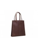 Фотография Кожаная женская темно-коричневая сумка GW9960R