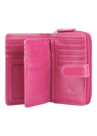 Женский розовый кошелек Visconti HT33 Madame c RFID (Fuchsia)