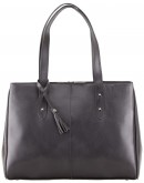 Фотография Женская черная деловая кожаная сумка Visconti ITL80 (Black)