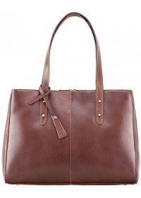 Коричневая женская кожаная деловая сумка Visconti ITL80 (Tan)