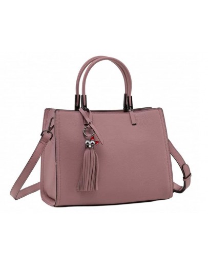 Фотография Женская кожаная розовая сумка KJ1222899BG
