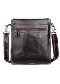 Тёмно коричневая мужская сумка планшетка L009