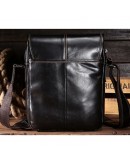 Фотография Коричневая кожаная сумка мужская с клапаном L1015