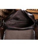 Фотография Коричневая кожаная сумка мужская с клапаном L1015