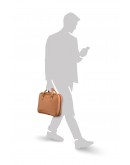 Фотография Портфель мужской кожаный коричневого цвета Limary LB601