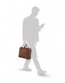 Фотография Мужской кожаный портфель коричневый Limary LC601