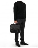 Фотография Черный портфель из натуральной кожи для мужчин M31-3183A