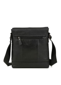 Черная кожаная мужская плечевая сумка M38-1712A