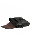 Фотография Черная кожаная мужская плечевая сумка M38-1712A