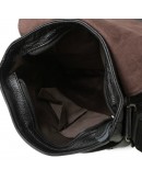 Фотография Черная кожаная мужская плечевая сумка M38-1712A