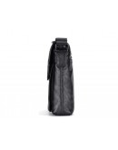 Фотография Черная мужская сумка через плечо кожаная M38-3107A