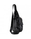 Фотография Кожаный слинг-рюкзак мужской черный M38-322A