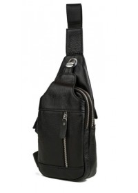 Мужской кожаный рюкзак на одну шлейку M38-8150A