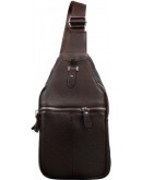Фотография Коричневый кожаный мужской слинг - сумка на плечо M38-8151C