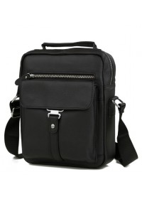 Черная удобная мужская сумка из кожи M38-9008A
