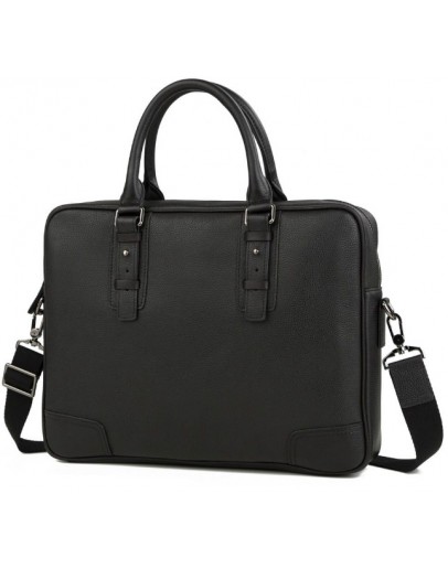 Фотография Сумка мужская черная портфель кожаный M47-22474A